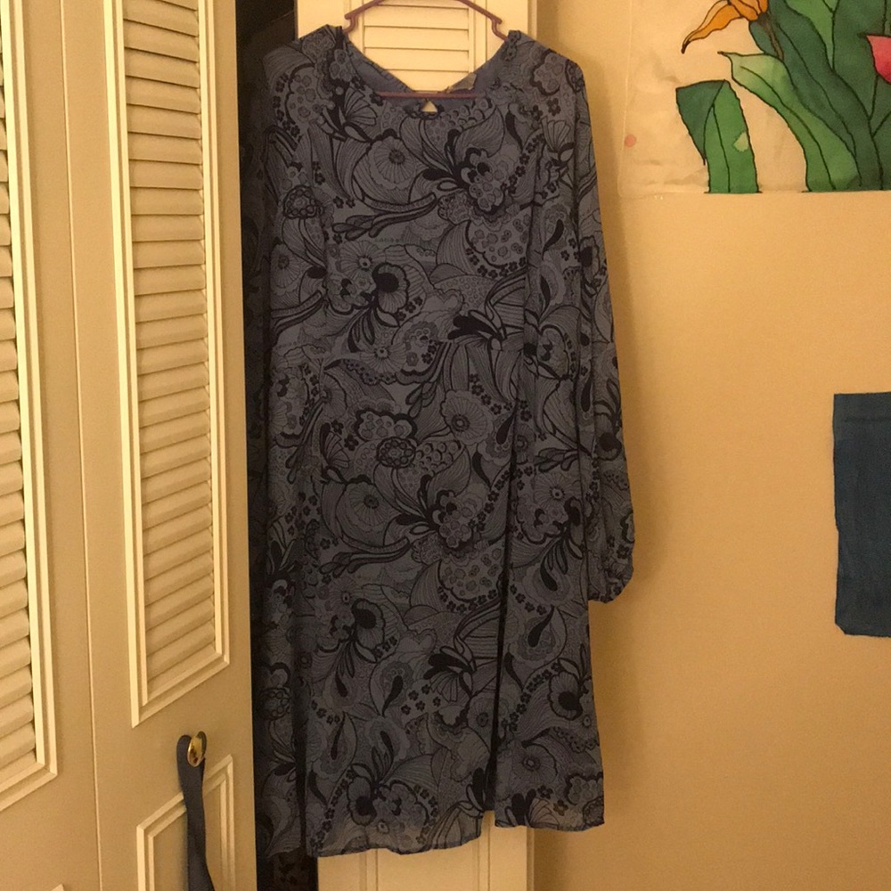 Blue paisley dress